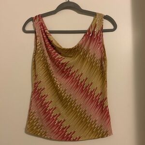 Stylish Women's Blouse in Pink and Gold